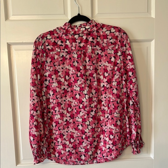 Talbots Pink Hearts Blouse Perfect for Valentines Excellent Condition - Picture 7 of 10
